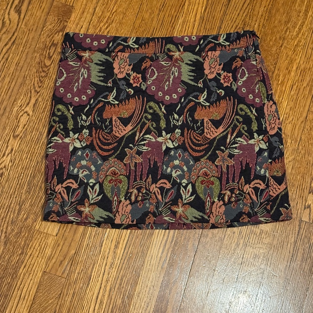 Moon Collection Multicolor Tapestry Mini Skirt
